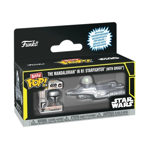 Funko Bitty POP! Rides Star Wars The Mandalorian in N1 Starfighter with Grogu