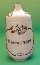 pot a cornichon en porcelaine de limoges création florence