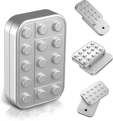 Fidget Tdah Jouet Anti-stress Métallique Magnétique - Slider à Pousser Comme Des Cartes