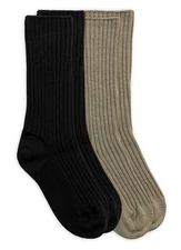 Carolina Mens Womens Non-Binding Merino Wool Ribbed Seamless Crew Socks 2 Pair
