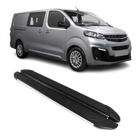 Trittbretter Seitenschweller FüR Opel Vivaro C 2019-2026 L1 Alu Schwarz Grau