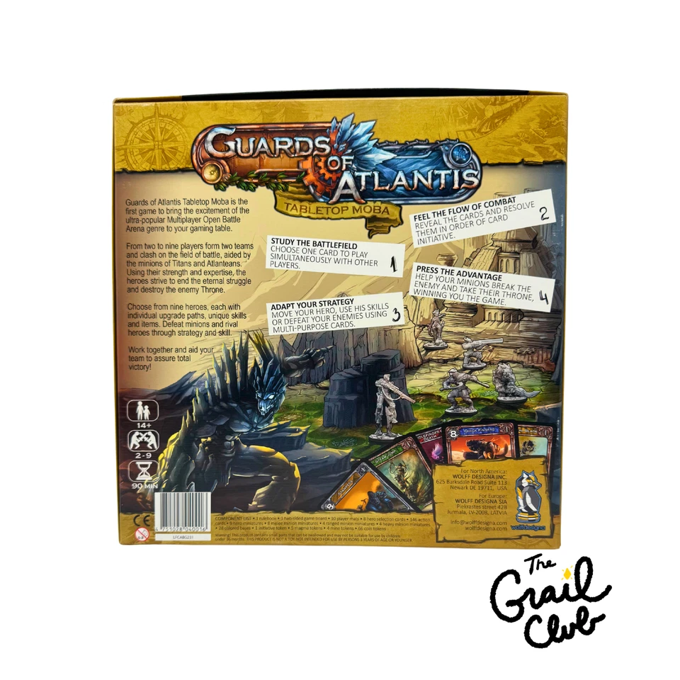 Wolffdesigna GUARDS OF ATLANTIS TABLETOP MOBA Board Game - UNPUNCHED - Free Ship - Image 2 of 4