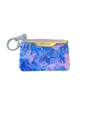 Lilly Pulitzer ID Coin Pouch Wallet Card Holder With Key Ring