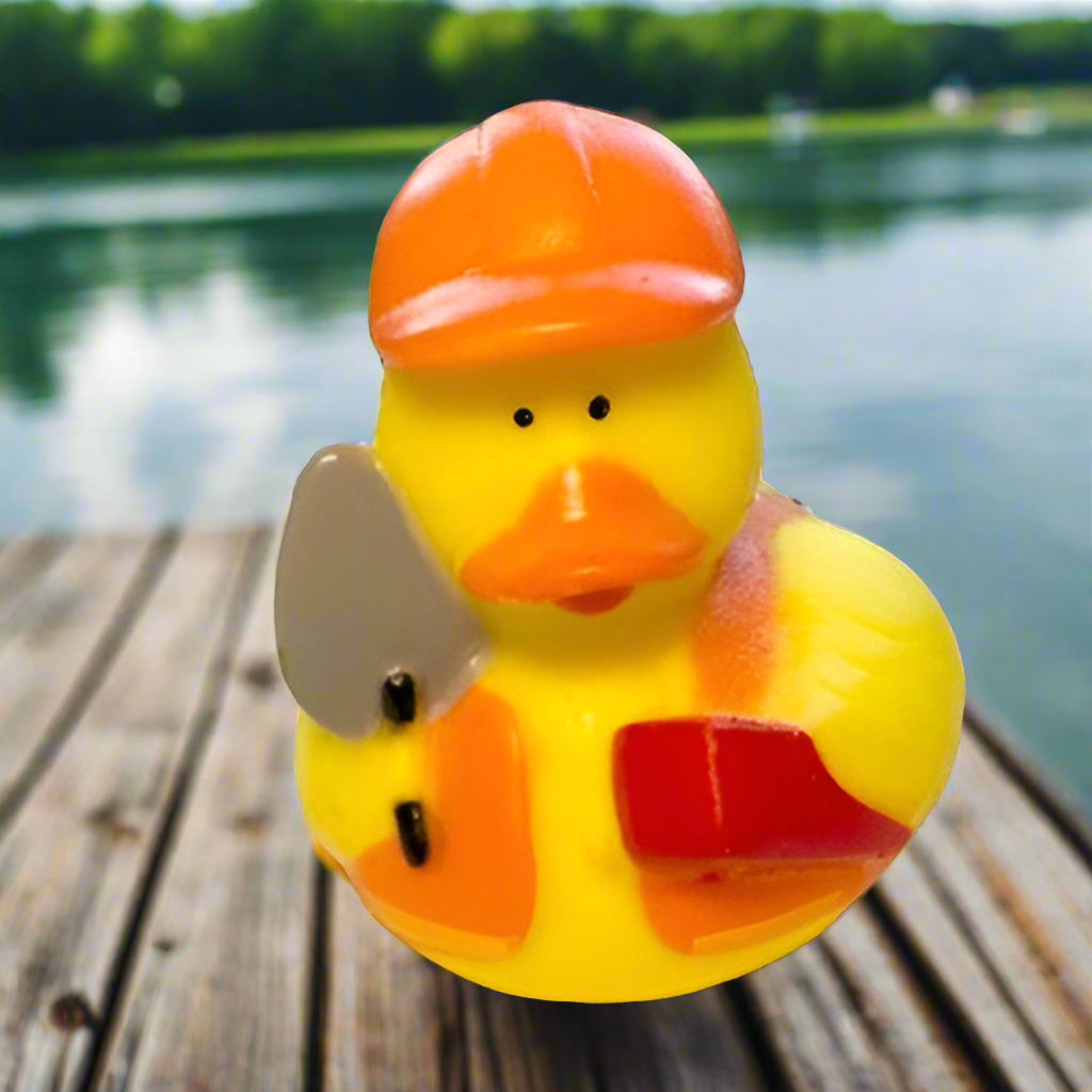 Hard Hat Rubber Duck Toy for Construction Theme Play