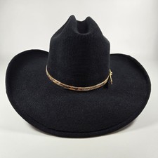 Vintage Pigalle XXXXXXX Sombrero Santo Nino Black Felt Western Hat Size 7 1/4
