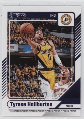 2024-25 Panini Donruss Press Proof Purple 19/199 Tyrese Haliburton #191 1aj