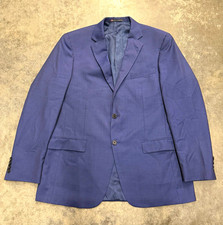 Hart Schaffner Marx Blazer Mens 38 100% Worsted Wool Made In USA Navy Sport Coat