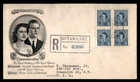 Mayfairstamps Canada FDC 1948 Priness ElizabethRegistered Block First Day Cover