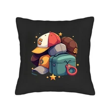 Colorful Baseball Pattern Throw Pillow Covers 18x18 - Set of 2 Playful