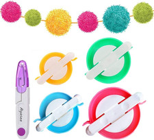 Pompom Maker, 4 Sizes Pom Pom Makers for Fluff Ball Weaver Needle Craft DIY Wool