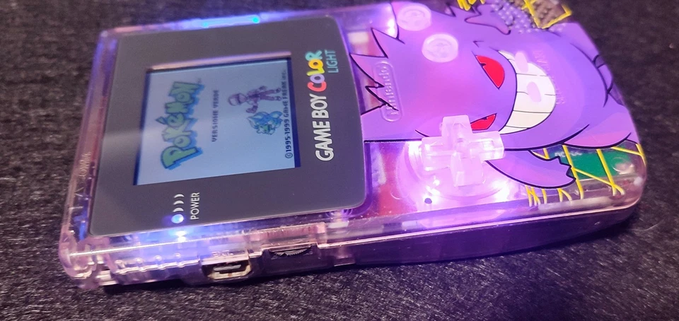 NINTENDO GAME BOY COLOR - IPS 2.2" - POKÉMON GENGAR EDITION - NUOVO - Immagine 4 di 4