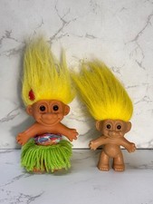 Russ Troll HAWAIIAN HULA GIRL and Little One 1990s