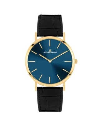 JACQUES LEMANS Women Analog Quartz Casual Watch Classic Dress Blue Dial Waterpro