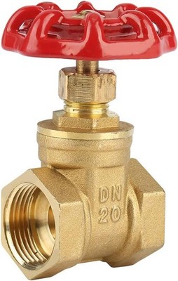 DN20 Brass Gate Valve, G3/4 Inch Straight Through Rotary Sluice Valve 232PSI... 