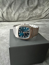 Timex E Line 38mm Automatik Uhr Blau Neu OVP