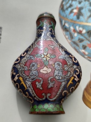 清乾隆景泰蓝珐琅彩鼻烟壶Chinese Qing Qianlong Cloisonne Enamel