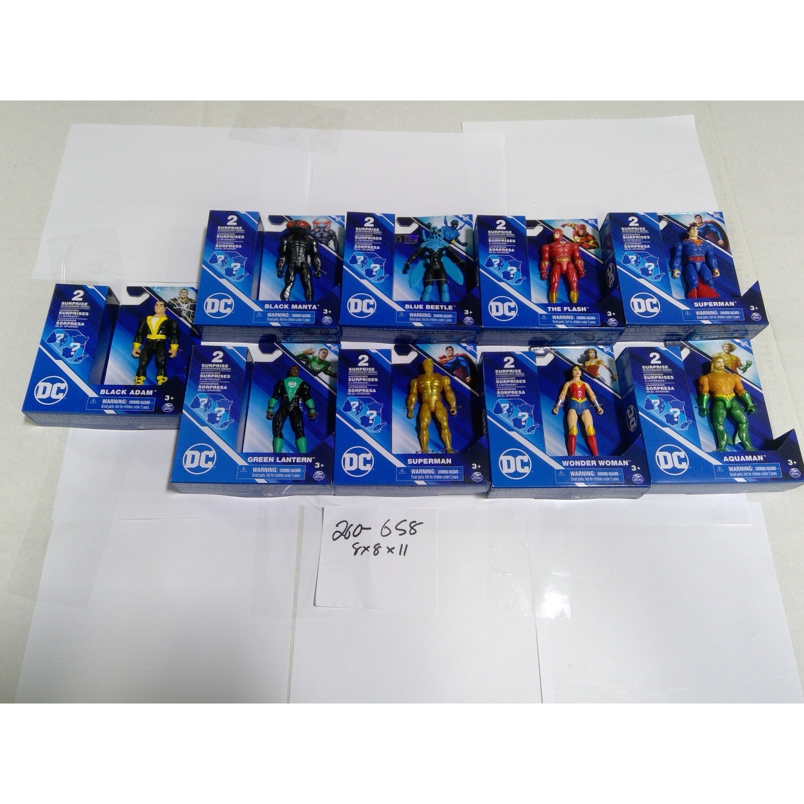 Spin Master DC Comics Action Figure Lot 9pc 4in Multicolored
