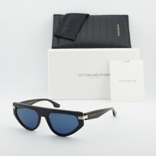 New Victoria Beckham VB685S 415 Metallic Midnight Blue/Blue 56-18-140 Sunglasses