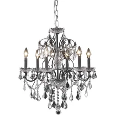Elegant Lighting V2015D24DB/RC St. Francis Mini Chandelier Dark Bronze