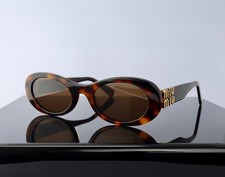 Miu Miu Glimpse MU06ZS Tortoise / Brown Lens Round Sunglasses 100 UV