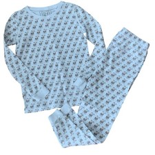 Lila  Hayes Pima Cotton Reindeer with lights Christmas Pajamas size 7