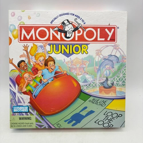 VINTAGE Monopoly Junior COMPLETE Parker Brothers 1996 90's Kids Children's