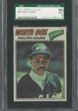 1977 Topps cloth baseball sticker card #18 Ralph Garr, Chicago White Sox SGC 9