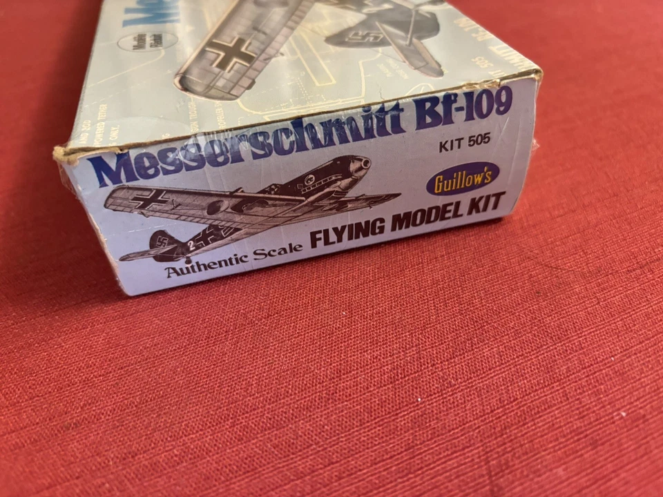 NEW Guillows 1:30 Messerschmitt BF-109 16 1/2" Span Balsa Airplane Kit 505 - Image 4 of 4