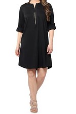 Belle by Kim Gravel Women's Signature Zip Up Utility Dress Black