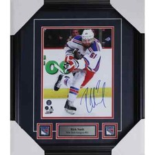 Rick Nash Framed Autographed New York Rangers 8X10 Photo
