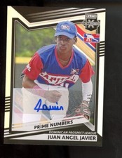 Juan Angel Javier 2022 Elite Extra Edition Prime Numbers Auto #184 /185