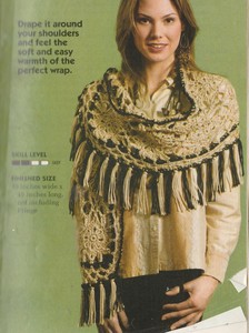 Details About Crochet Pattern Only Lady S Shawl Wrap 10 X 45 Caron Simply Soft