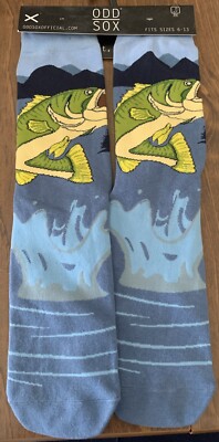 Odd Sox Bass Fishing One Pair Crew Size 6-13