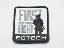 EOTECH "FIRST TO THE FIGHT" LOGO PATCH HOOK/LOOP BACKING EXPS2 EXPS3 MODEL 512