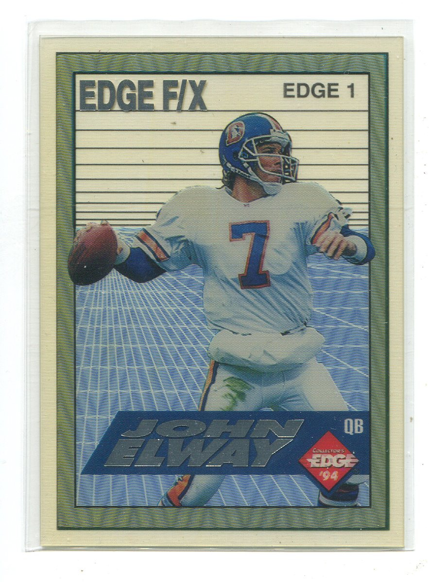 1994 Edge FX Silver Letters #1 John Elway Denver Broncos
