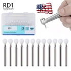 Dental Polishing Bur FG Abrasion Points Bur Round Mounted White Stone 12/pack SA