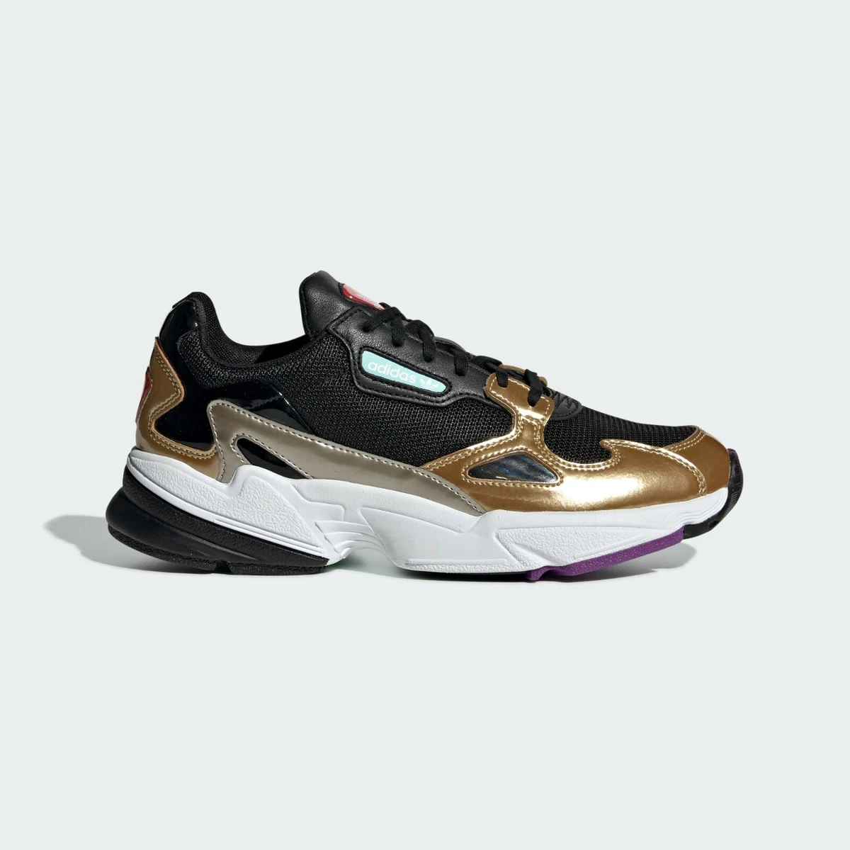 uk size 8.5 adidas originals falcon trainers torsion rare black