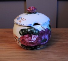 VINTAGE DECORATIVE SIMPSONS WARE LIDDED PRESERVE JAM HONEY POT