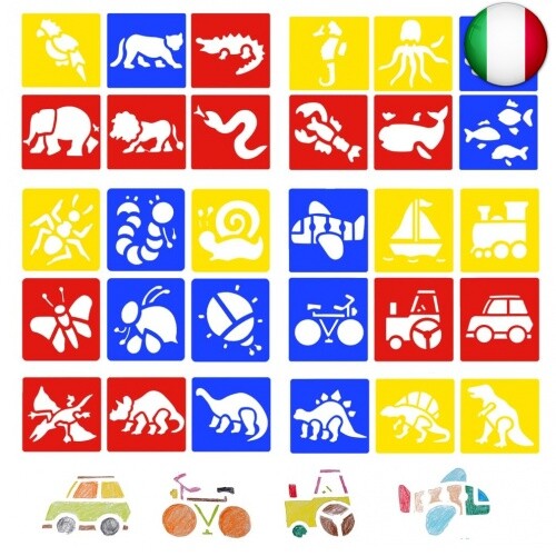 BUZIFU 30 Pezzi Stencil Animali Disegno Stencil Pittura Plastica Modelli