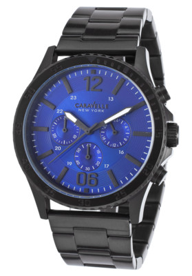 Caravelle New York 45A106 Blue Dial Black St.Steel Men's Watch