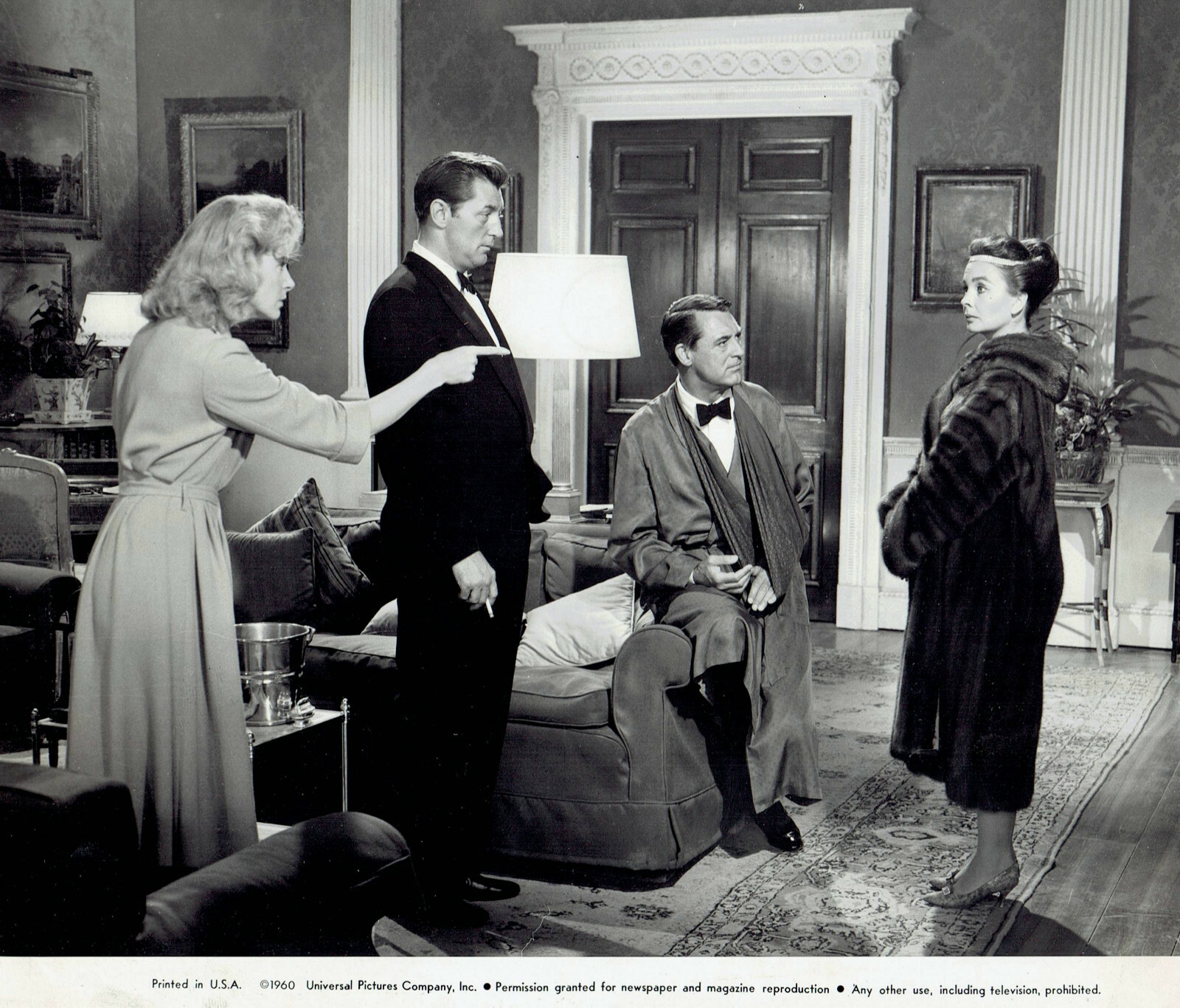 1960 Vintage Photo cast of Deborah Kerr Carey Grant "The Grass Is