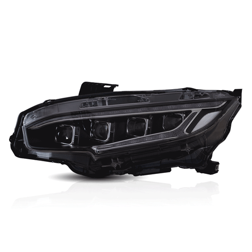 LED Four Lens Headlights For Honda Civic 2016-2021 Blue DRL w/Animation Set - Picture 3 of 18