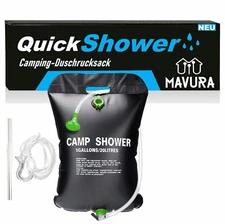 QUICKSHOWER Camping Shower Solar Garden Travel Festival Outdoor Shower Bag 20L