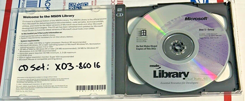 Microsoft MSDN Library Visual Studio 6.0 Two CD Set for Windows98 Windows NT - Picture 4 of 6