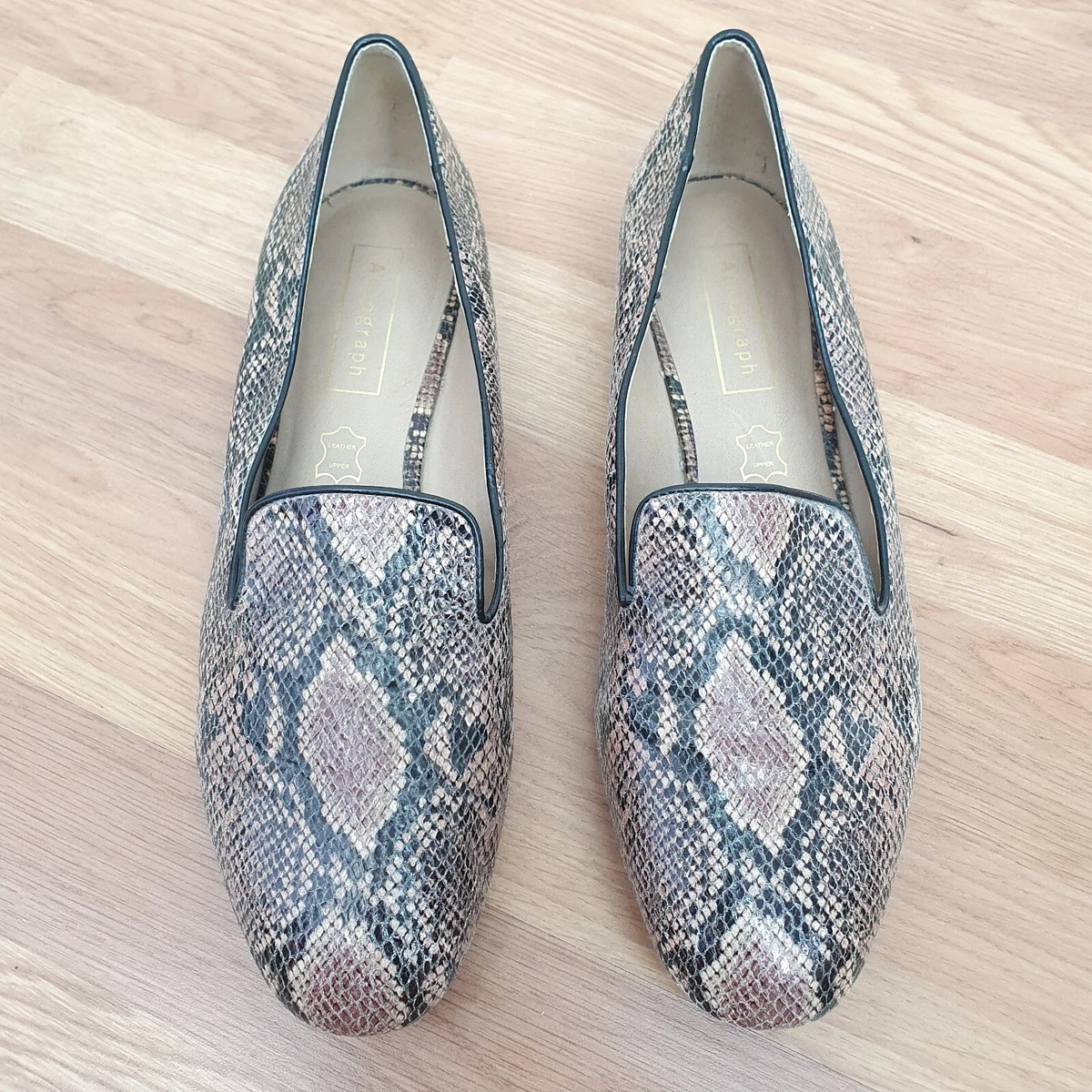 Snakeskin flat shop shoes womens