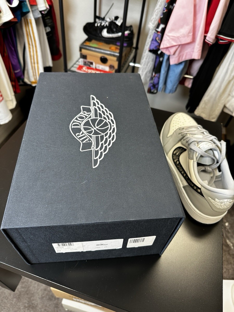 Size 13 - Dior x Air Jordan 1 Low Gray for sale online | eBay