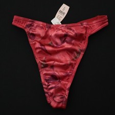 NEW Victoria's Secret VINTAGE Second Skin Satin Thong Panty S SMALL