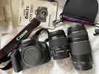 Canon Eos Rebel T5 Premium Digital Slr Kit inc 3 lenses, 2 batteries, 5 cards