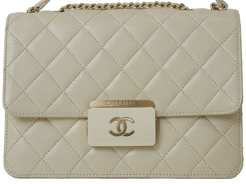 Chanel Matelasse Coco Mark Crossbody Bag Light Beige A93224 for Women-image