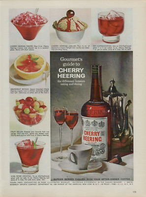1964 Cherry Heering Liqueur King Peter Cocktail Frappe Jubilee VINTAGE PRINT AD